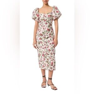 Rhode Tessa Midi Dress - Macadamia Morlaix Fleur - Size 4 - Like NEW